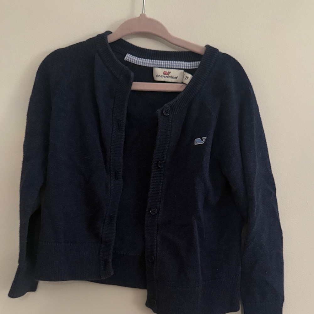 Vineyard Vines Navy Cardigan - 2T
